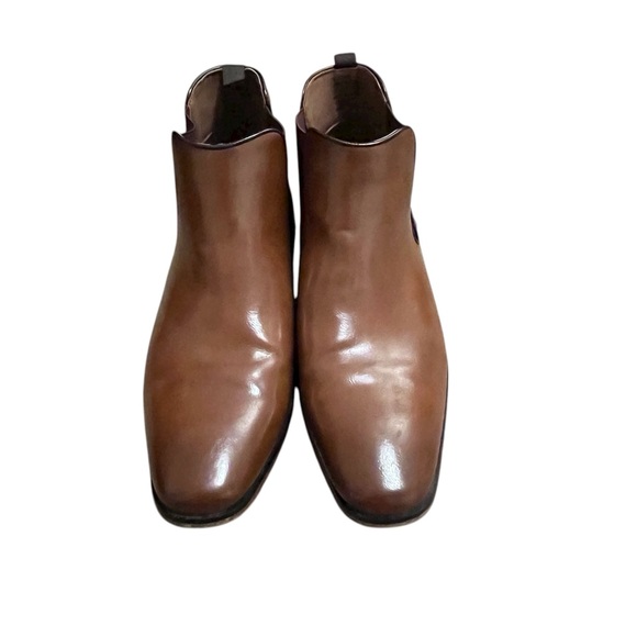 Tommy Hilfiger Sesame Chocolate Brown Burnished Leather Men's Boots 10.5 - Picture 4 of 9